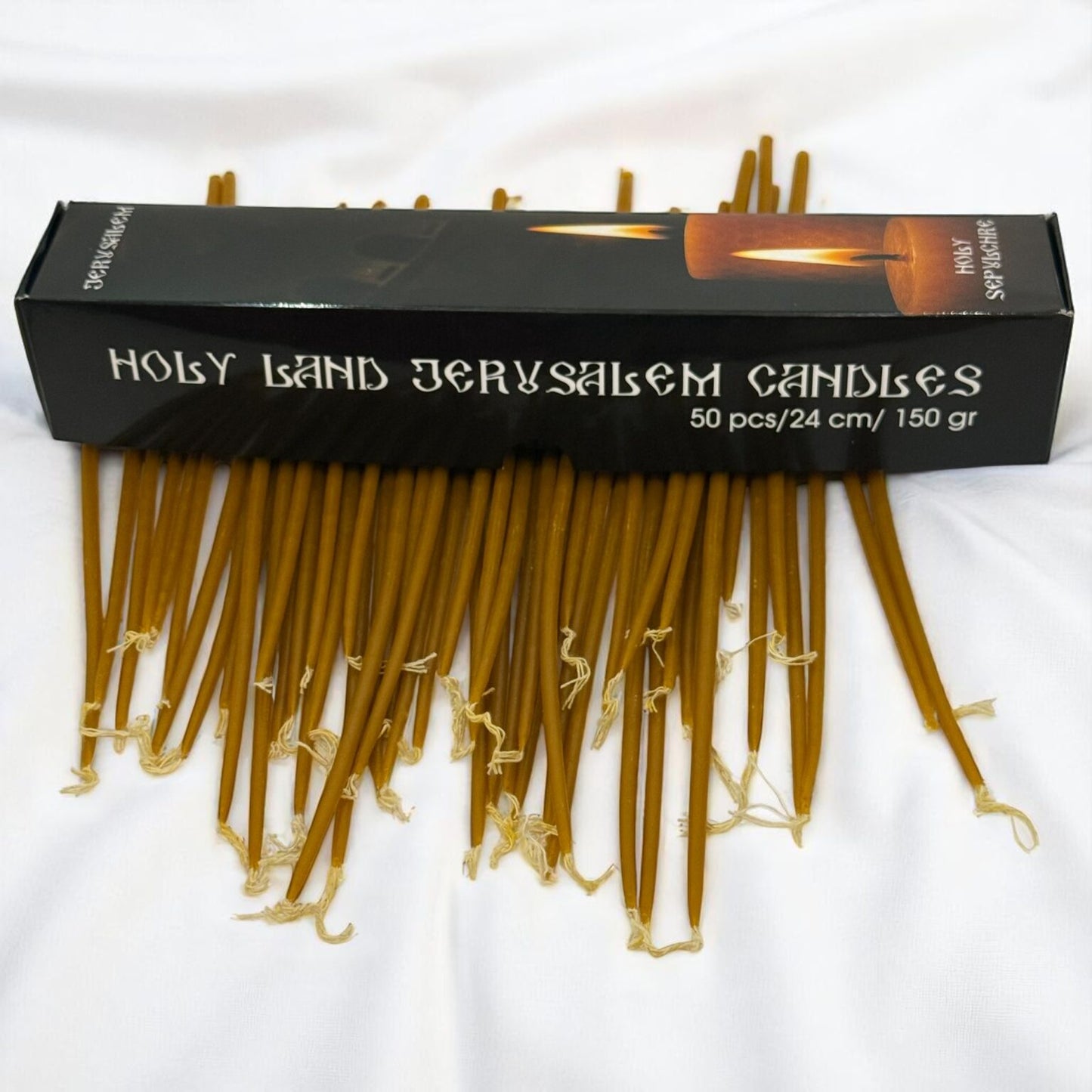 Lumânări purificatoare din ceară de albine 100% – Sfințite din Biserica Sfântului Mormânt