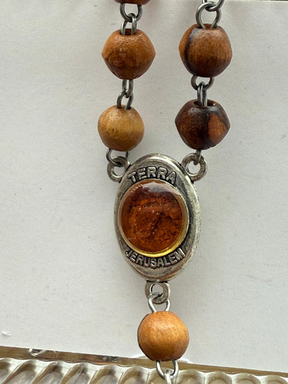 Metanier din lemn de măslin, realizat manual în Bethlehem. Sfintit la piatra ungerii